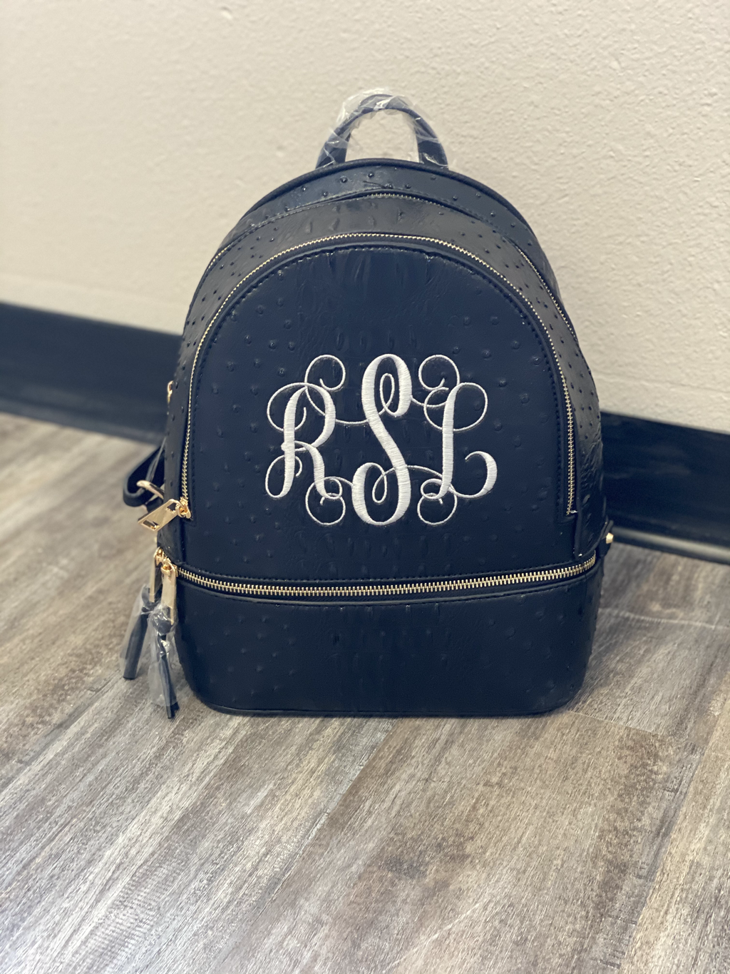 Blue Backpack Purse with Matching Wallet image 2