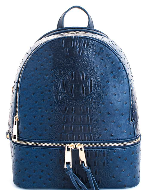 Blue Backpack Purse with Matching Wallet image 1