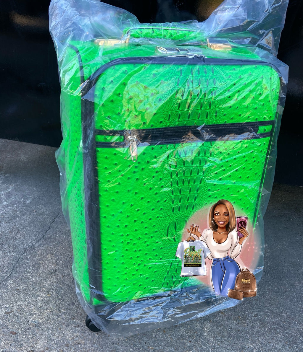 Lime Green 2 Pc. Luggage Set with Free Monogram image 1